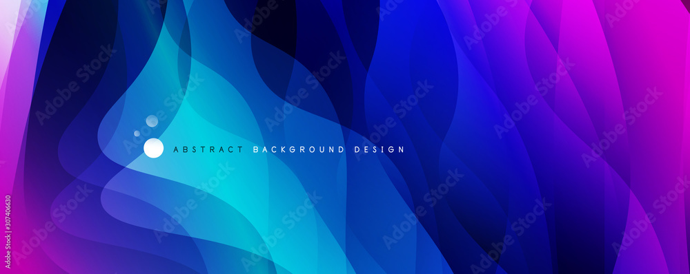 Poster trendy simple fluid color gradient abstract background with dynamic wave line effect. vector illustr
