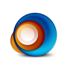 Vector swirl circle banner, 3d style abstract sphere or round shape icon or background templates. Vector Illustration For Wallpaper, Banner, Background, Card, Book Illustration, landing page