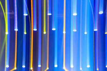 Flicker effect, radial color pattern