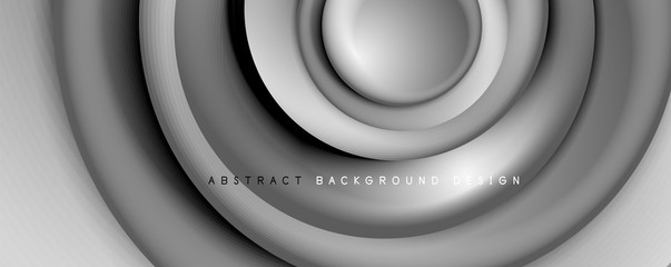 Vector 3d style abstract swirl circles, modern techno digital trendy abstract background. Vector Illustration For Wallpaper, Banner, Background, Card, Book Illustration, landing page