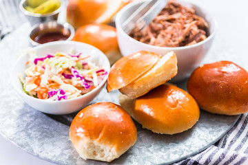 BBQ pulled pork sandwich