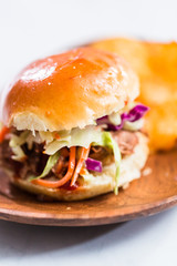 BBQ pulled pork sandwich