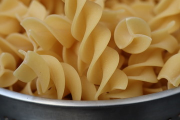 macro , Italian pasta fusilli type