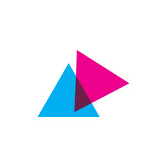 modern color triangle loog design