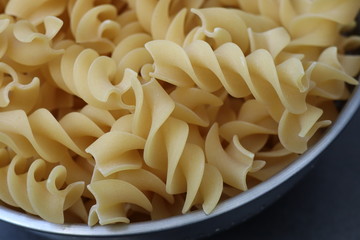 fusilli pasta in a bowl