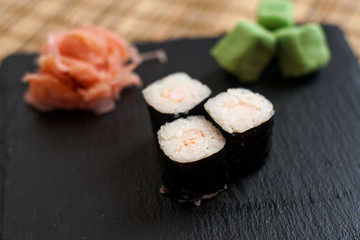 Sushi on a restaurant table