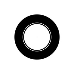 Tire Icon Trendy Flat Design