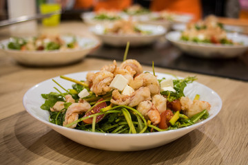salad with seafood