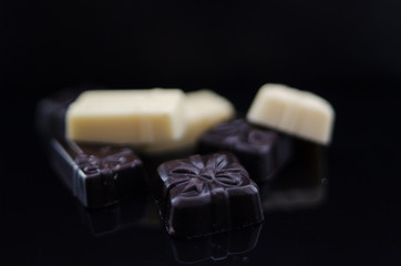black white chocolate dessert sweetness