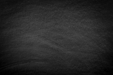 Working place on empty rubbed out on blackboard chalkboard texture background for classroom or wallpaper, add text message.