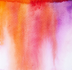 Colorful watercolor splashing in the paper. Abstract hand drawn it is wet texture background with paint brushes. Picture for creative wallpaper or design art work. Pastel colors tone.
