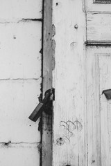 old wooden door with lock