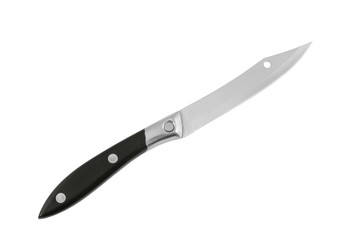Black knife isolated on white background