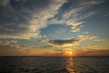 sunset over the sea