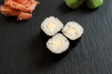 Sushi on a restaurant table