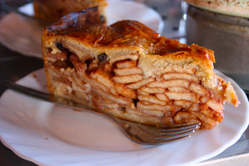 high dutch apple pie, dish or dessert typical of amsterdam
