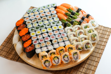 Sushi on a restaurant table