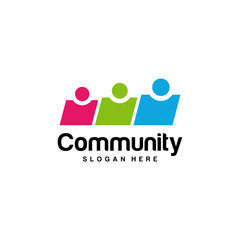 Community logo design inspiration vector template, Social relationship logo and icon, Adoption care logo concept, Icon symbol