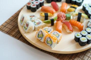 Sushi on a restaurant table