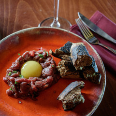 meat with egg and vegetables