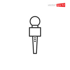 Microphone Icon Design Vector Template