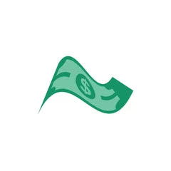 Fotobehang US Dollar stock paper bank notes icon sign business finance money concept vector illustration © Sunar