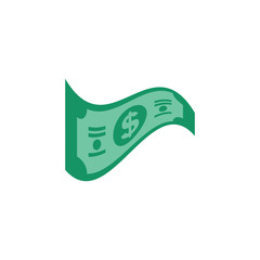 US Dollar stock paper bank notes icon sign business finance money concept vector illustration