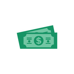 US Dollar stock paper bank notes icon sign business finance money concept vector illustration