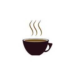 Icon of morning coffee. Cup of coffee illustration. 