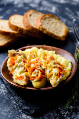fish and mashed potatoes, fitness menu, Food with delivery