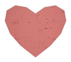 Fototapeta premium Heart with red metal texture