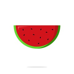 Half a watermelon icon vector, watermelon slices illustration isolated on white background