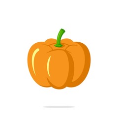 Vector illustration of pumpkin isolated on white background