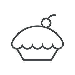 Line icon cherry pie