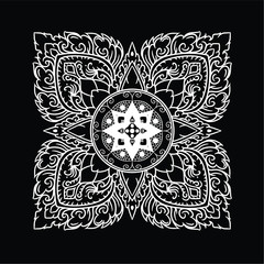 ornament on black background