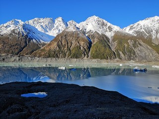 Dans le Parc National de Mount Cook New Zeland