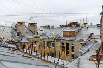View to roof in Saint-Petersburg