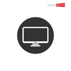 Monitor or Television Icon Design Vector