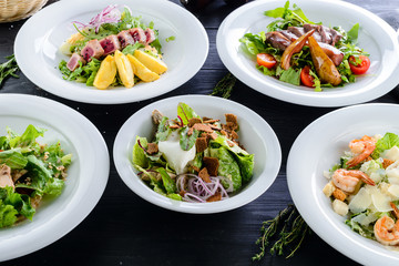 Enjoy your meal. Set of mixed food