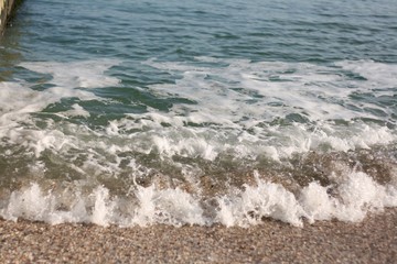 waves on beach