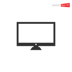 Monitor or Television Icon Design Vector