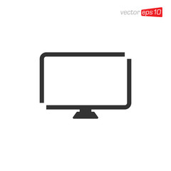Monitor or Television Icon Design Vector