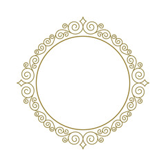 Floral wreath. Hand drawn laurel wreath vector illustration. Botanical floral wreath with leaves for wedding and holiday. Part of set.