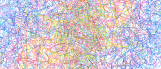 Pencil color scribble circle on white background. © Liliia