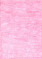 faded pink rectangle sheet of paper colored with pencil.