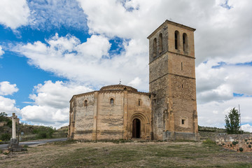 Veracruz medieval church, ancient templar church in Segovia, Spain.