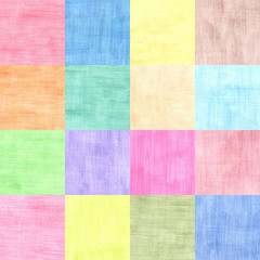four by four squares collage of colorful sheets of paper