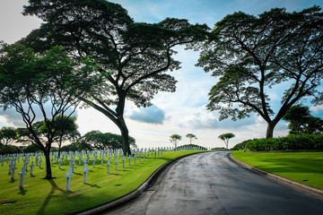 Fototapeta na wymiar American Cemetery War in Philipines