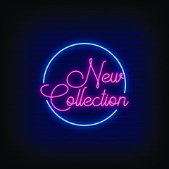 New Collection Neon Signs Style Text Vector