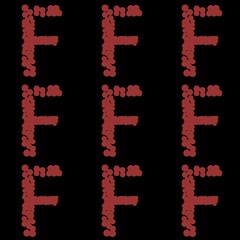 seamless background letters array -  F